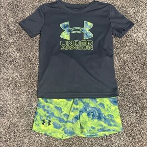 Under Armour Gray and Lime Kids' Outfit